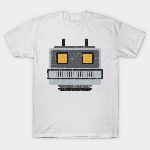 Cartoon robot head T-Shirt by lakokakr